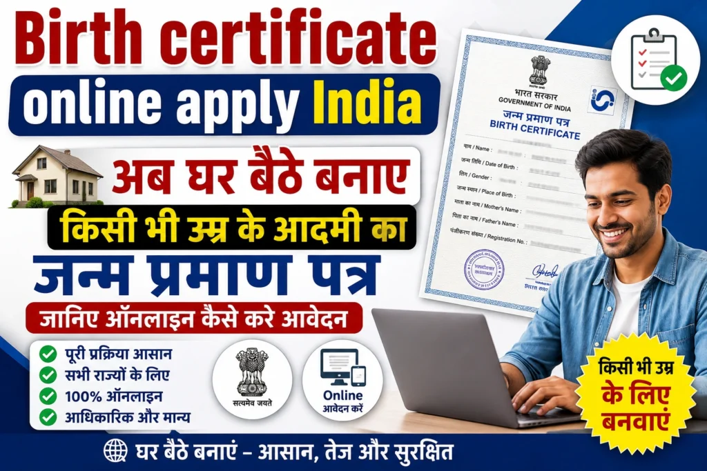 Birth certificate online apply India